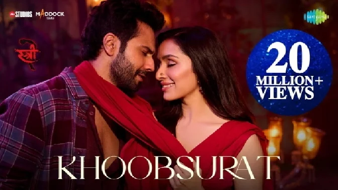 khoobsurat song stree 2 lyrics download pagalworld